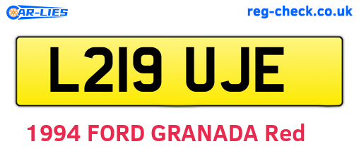 L219UJE are the vehicle registration plates.