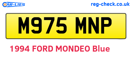 M975MNP are the vehicle registration plates.