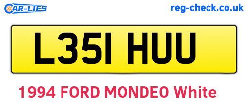 L351HUU are the vehicle registration plates.