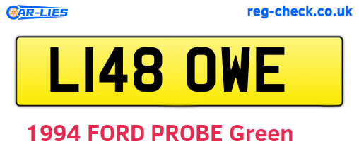 L148OWE are the vehicle registration plates.