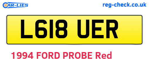 L618UER are the vehicle registration plates.