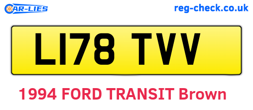 L178TVV are the vehicle registration plates.