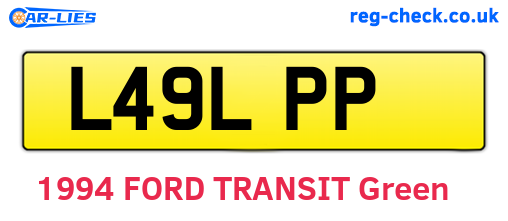 L49LPP are the vehicle registration plates.