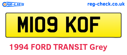 M109KOF are the vehicle registration plates.