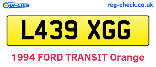 L439XGG are the vehicle registration plates.
