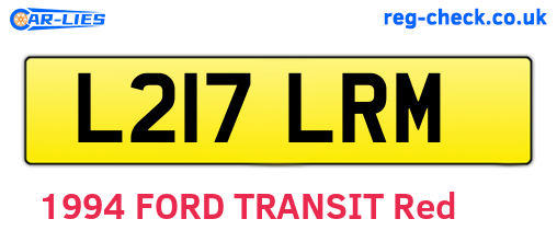 L217LRM are the vehicle registration plates.