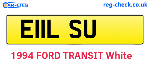 E11LSU are the vehicle registration plates.