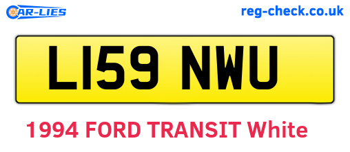 L159NWU are the vehicle registration plates.