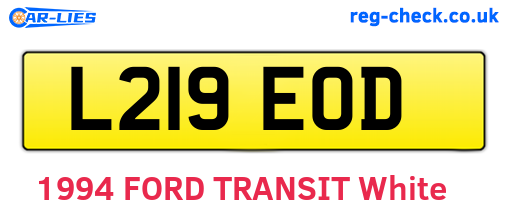 L219EOD are the vehicle registration plates.