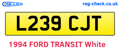 L239CJT are the vehicle registration plates.