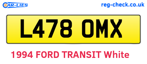 L478OMX are the vehicle registration plates.