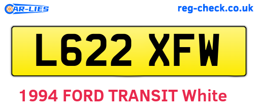 L622XFW are the vehicle registration plates.