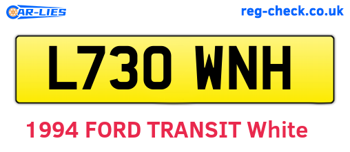 L730WNH are the vehicle registration plates.