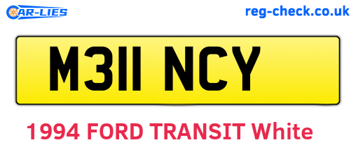 M311NCY are the vehicle registration plates.