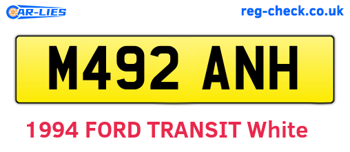 M492ANH are the vehicle registration plates.