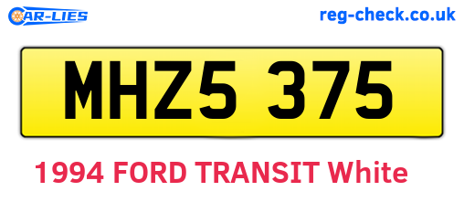 MHZ5375 are the vehicle registration plates.