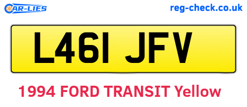 L461JFV are the vehicle registration plates.