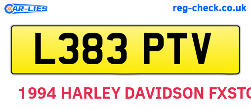 L383PTV are the vehicle registration plates.