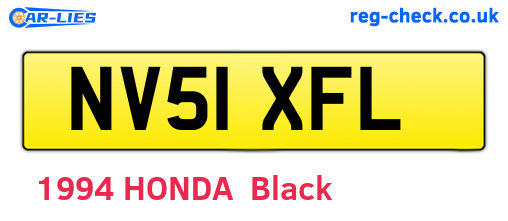 NV51XFL are the vehicle registration plates.