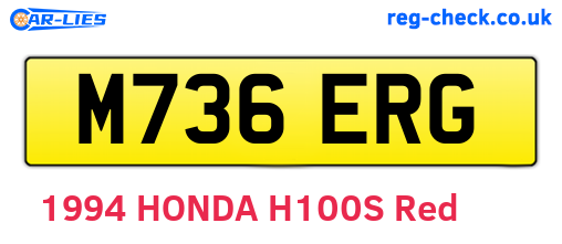 M736ERG are the vehicle registration plates.