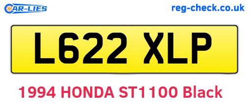 L622XLP are the vehicle registration plates.