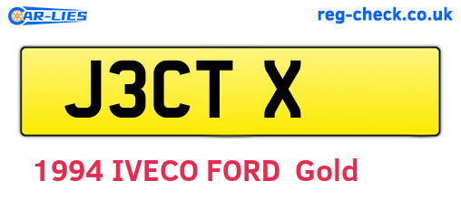 J3CTX are the vehicle registration plates.
