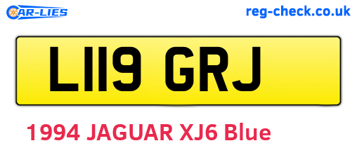 L119GRJ are the vehicle registration plates.