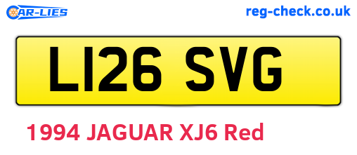L126SVG are the vehicle registration plates.