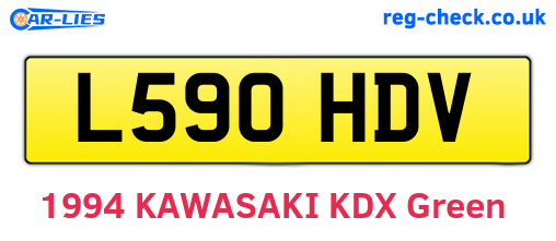 L590HDV are the vehicle registration plates.