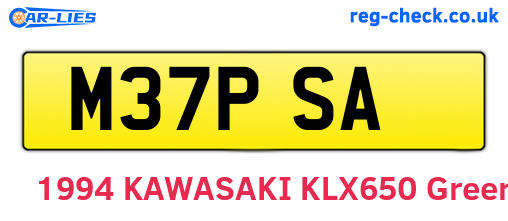 M37PSA are the vehicle registration plates.