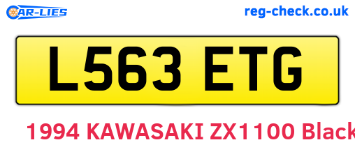 L563ETG are the vehicle registration plates.