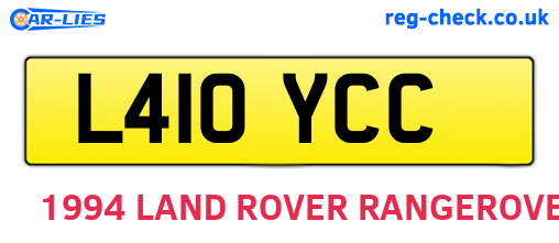 L410YCC are the vehicle registration plates.