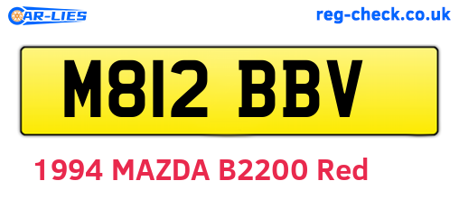 M812BBV are the vehicle registration plates.