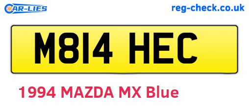 M814HEC are the vehicle registration plates.