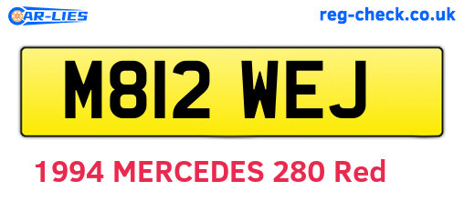 M812WEJ are the vehicle registration plates.