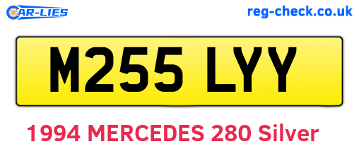 M255LYY are the vehicle registration plates.