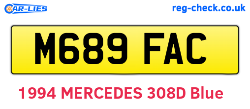 M689FAC are the vehicle registration plates.