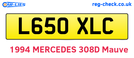 L650XLC are the vehicle registration plates.