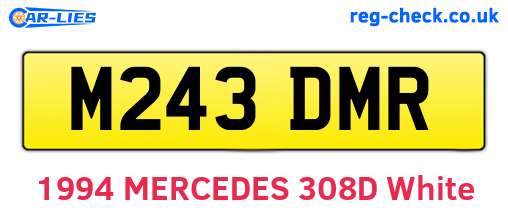 M243DMR are the vehicle registration plates.