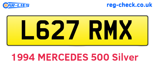 L627RMX are the vehicle registration plates.