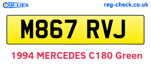 M867RVJ are the vehicle registration plates.