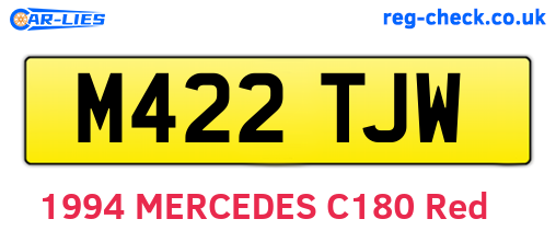 M422TJW are the vehicle registration plates.
