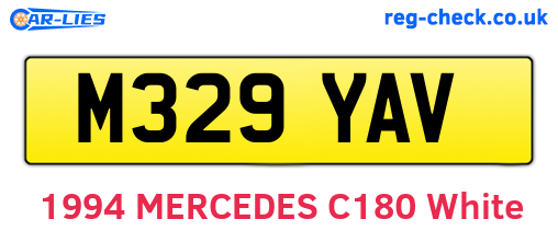 M329YAV are the vehicle registration plates.