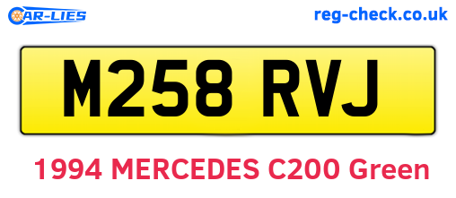 M258RVJ are the vehicle registration plates.
