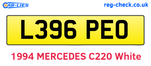 L396PEO are the vehicle registration plates.