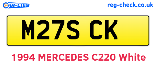 M27SCK are the vehicle registration plates.