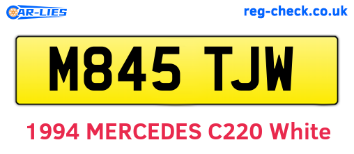 M845TJW are the vehicle registration plates.