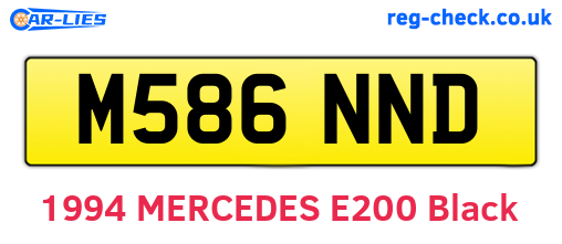 M586NND are the vehicle registration plates.