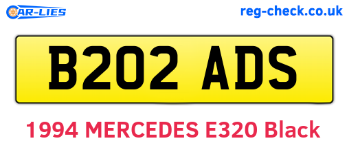 B202ADS are the vehicle registration plates.
