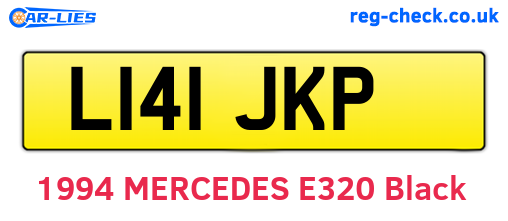 L141JKP are the vehicle registration plates.